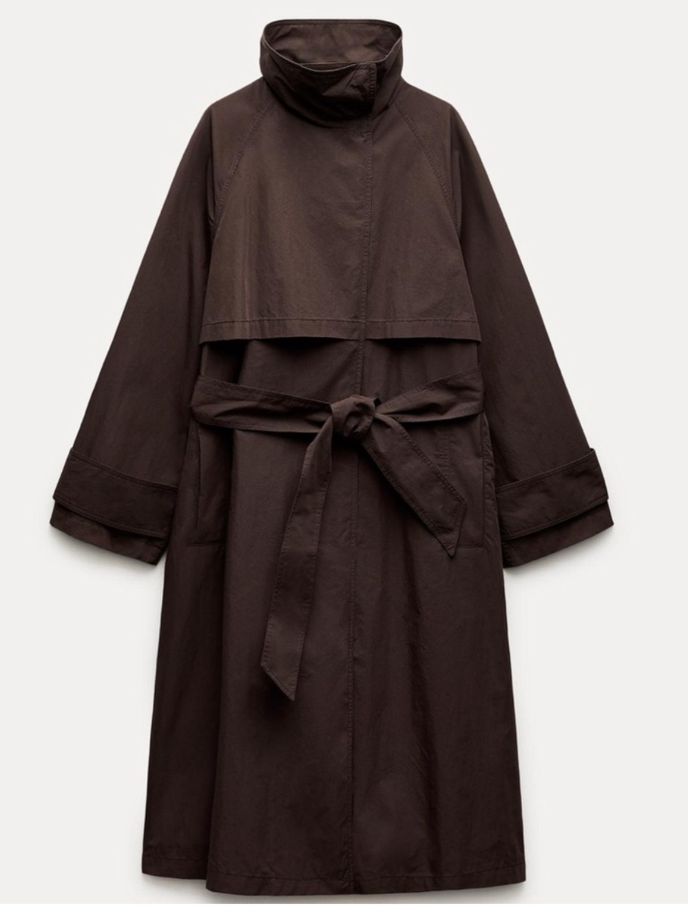 Zara 🤎 oversized trench coat ✨ dark brown
